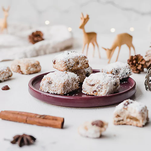 Gesünderes Kokos-Stollen-Konfekt