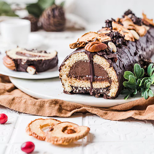 Schokoladiger Bûche de Noël